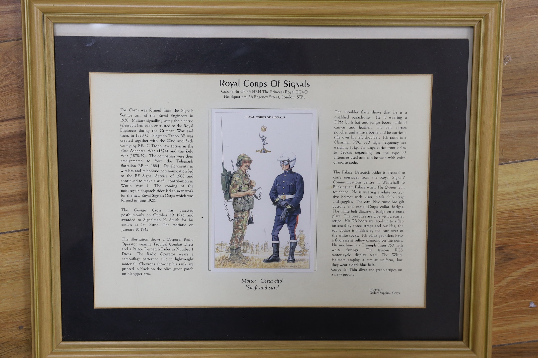 Three framed rifle association prints Including the Queens Prize chromolithograph, Bisley 1895 and 5 related books